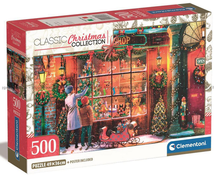 Puzzle Clementoni Compact Christmas Collection 500 elementów (8005125355679) - obraz 1