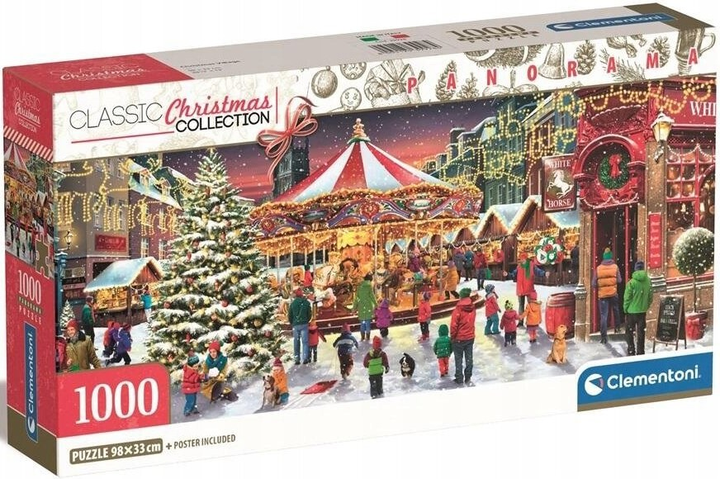 Puzzle Clementoni Panorama Compact Christmas Collection 1000 elementów (8005125399284) - obraz 1