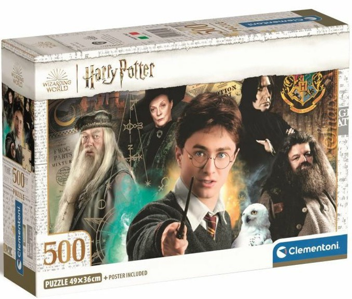 Puzzle Clementoni Compact Harry Potter 500 elementów (8005125355341) - obraz 1