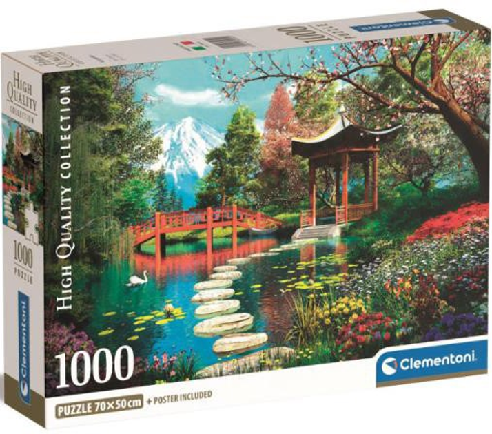 Puzzle Clementoni Compact Fuji Garden 1000 elemntów (8005125399109) - obraz 1