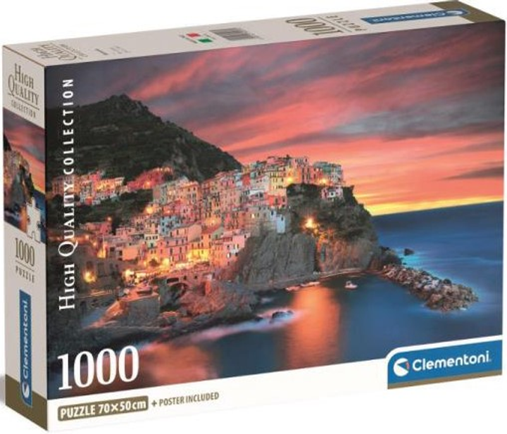 Puzzle Clementoni Compact Manarola 1000 elementów (8005125399130) - obraz 1