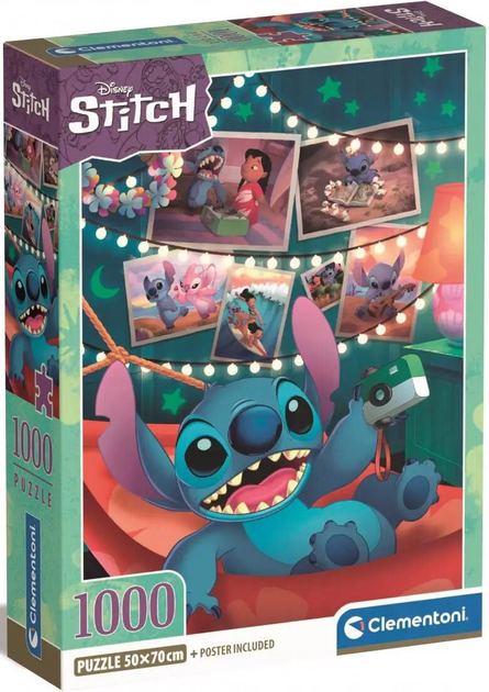 Puzzle Clementoni Compact Disney Stitch 1000 elementów (8005125397938) - obraz 1