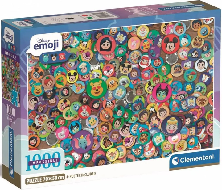 Puzzle Clementoni Compact Disney Emoji 1000 elementów (8005125398294) - obraz 1