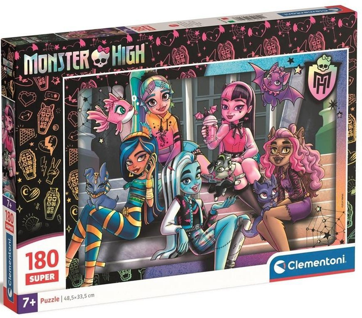 Puzzle Clementoni Super Kolor Monster High 104 elementy (8005125297917) - obraz 1