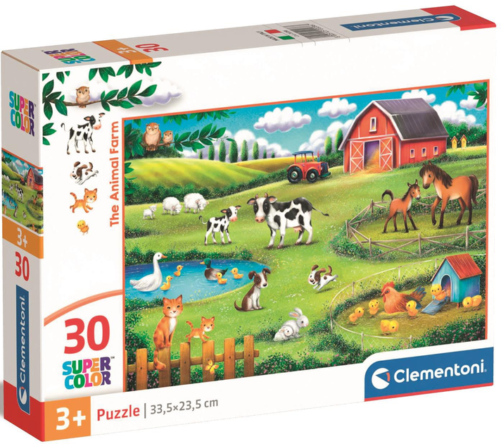 Puzzle Clementoni Super Kolor The Animal Farm 30 elementów (8005125202867) - obraz 1