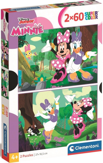 Пазли Clementoni Super Color Minnie 2 х 60 елементів (8005125248155) - зображення 1