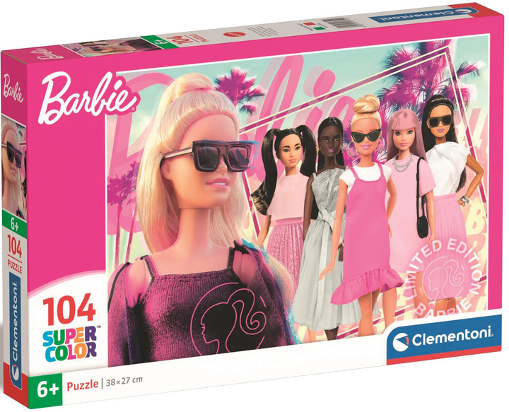 Puzzle Clementoni Super Kolor Barbie 104 elementy (8005125257522) - obraz 1