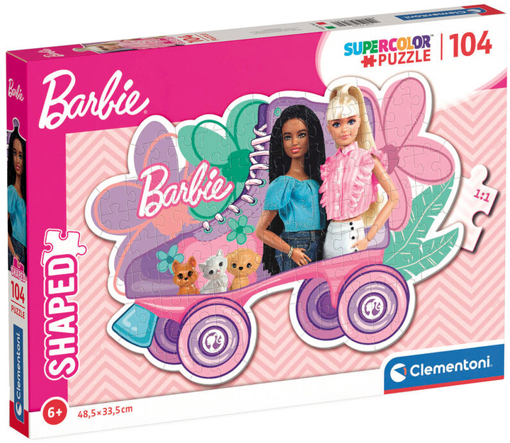 Puzzle Clementoni Super Shaped Barbie 104 elementy (8005125271641) - obraz 1