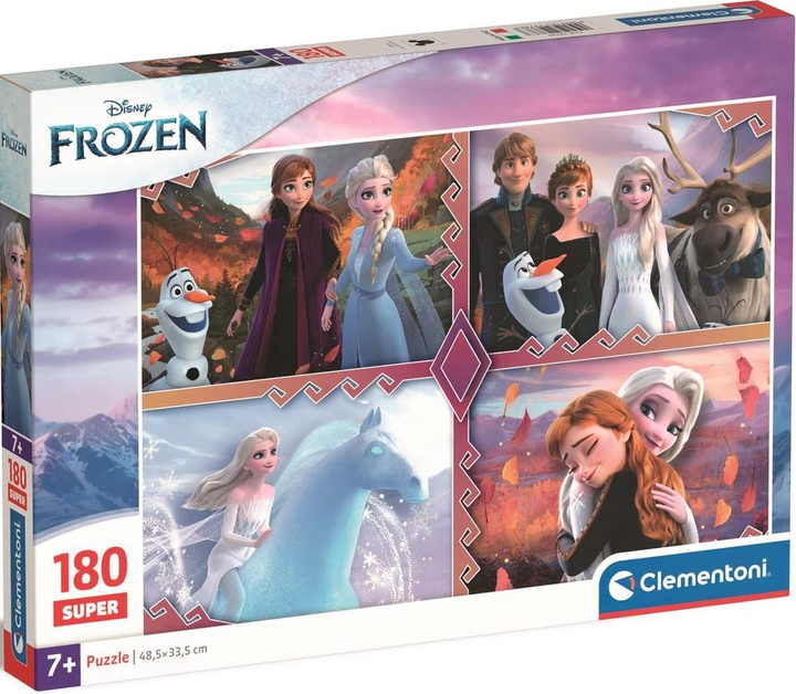 Puzzle Clementoni Super Frozen 180 elementów (8005125297863) - obraz 1