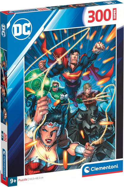 Пазли Clementoni Super Dc Comics Ліга Правосуддя 300 елементів (8005125217250) - зображення 1