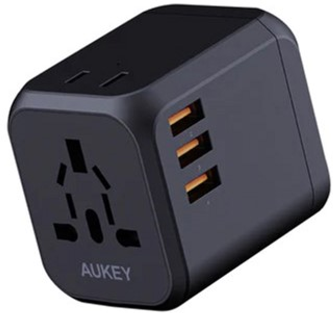 Ładowarka sieciowa AUKEY USB-A + USB-C 30W PD 3.0 Black (PA-TA04) - obraz 2