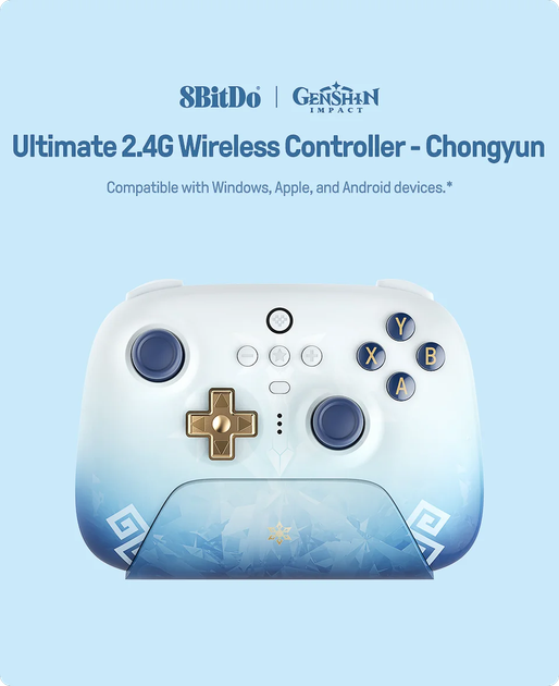 Геймпад 8BitDo Ultimate 2.4G для ПК, Android, Steam та Apple – Chongyun - зображення 2
