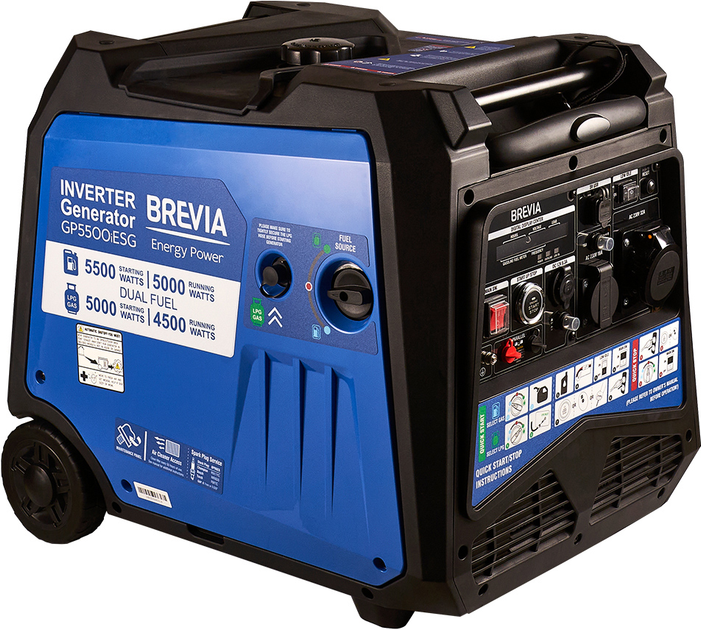 Генератор инверторный газобензиновый Brevia 5.0/5.5 кВт DUAL FUEL (GP5500iESG) - изображение 1
