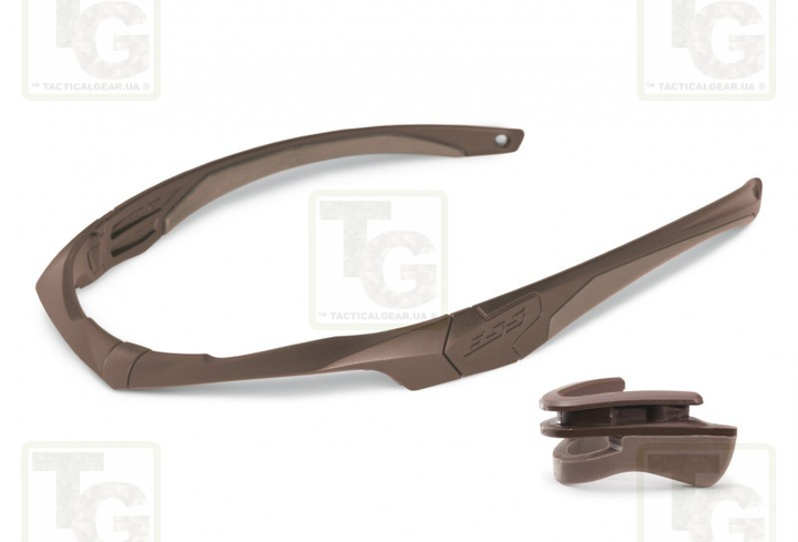 Дужки із переносицею для балістичних окулярів ESS Crossbow Tri-Tech Fit Frame Kit Coyote Brown - изображение 2