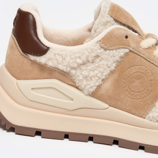 Жіночі зимові снікери Big Star Oo274A317 801 41 Бежеві (5900714811471) - зображення 5