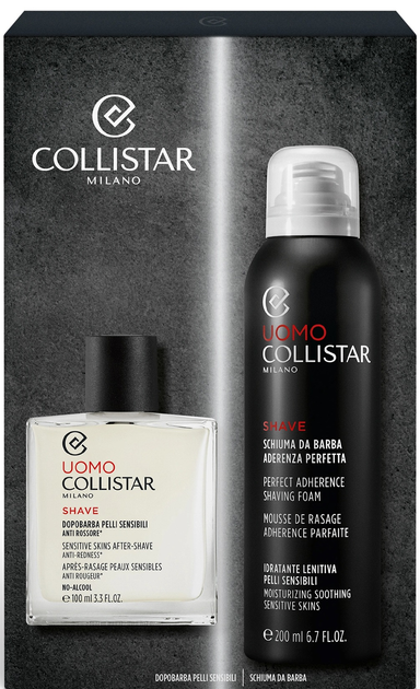 Zestaw Collistar Uomo Pianka do golenia do skóry wrażliwej 200 ml + Płyn po goleniu przeciw zaczerwienieniom 100 ml (8015150002011) - obraz 2