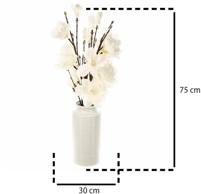 Sztuczne kwiaty Atmosphera magnolia białe (3560239276289) - obraz 3