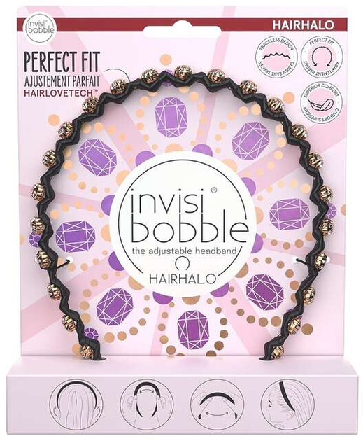 Обруч для волосся Invisibobble Hairhalo British Royal Put Your Crown On чорний (4063528009678) - зображення 1