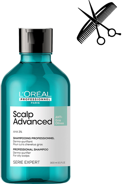 Акція на Професійний очищуючий шампунь L'Oreal Professionnel Serie Expert Scalp Advanced шампунь для схильного до жирності волосся 300 мл від Rozetka