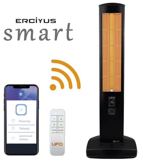 Инфракрасный обогреватель UFO ERC-S 2300W 220-230V (UFO Erciyus Smart 23) - изображение 1