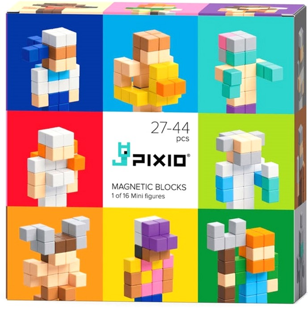 Конструктор магнітний Pixio Mini Figures Сюрприз 27-44 деталей (4897105243335) - зображення 1