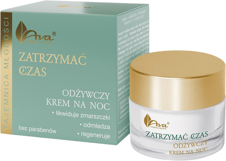 Krem do twarzy przeciwzmarszkowy AVA Laboratorium Stop time na noc 50 ml (5906323000282) - obraz 2