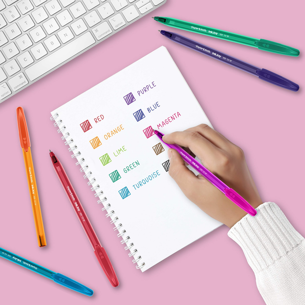 Zestaw długopisów kulkowych Paper Mate InkJoy Czerwone 50 szt (ZES3501170957141) - obraz 4