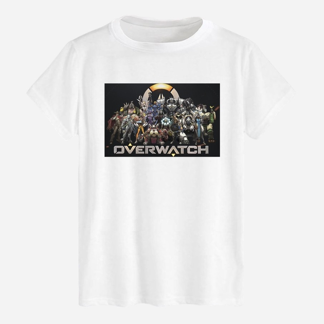 Акція на Футболка бавовняна довга чоловіча Likey Overwatch M150-1649 XXL Біла від Rozetka