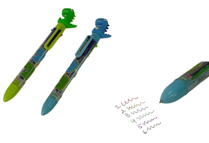 Набір кулькових ручок Adar 6 Color Pen Дракон Автоматичні Різнокольорові 36 шт (ZES5901271583696) - зображення 3