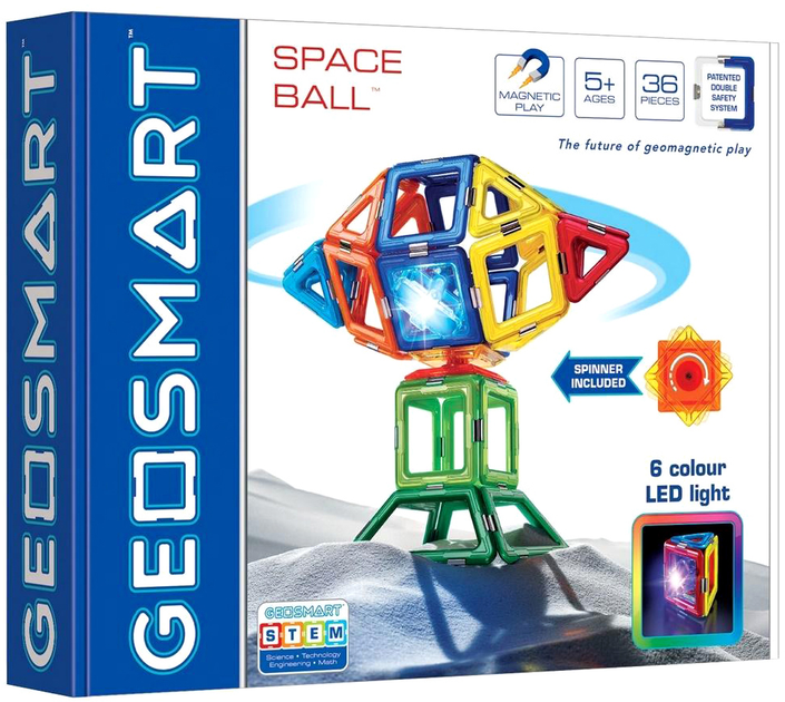 Klocki magnetyczne IUVI Games Geo Smart Space Ball 33 elementy (5414301250166) - obraz 1