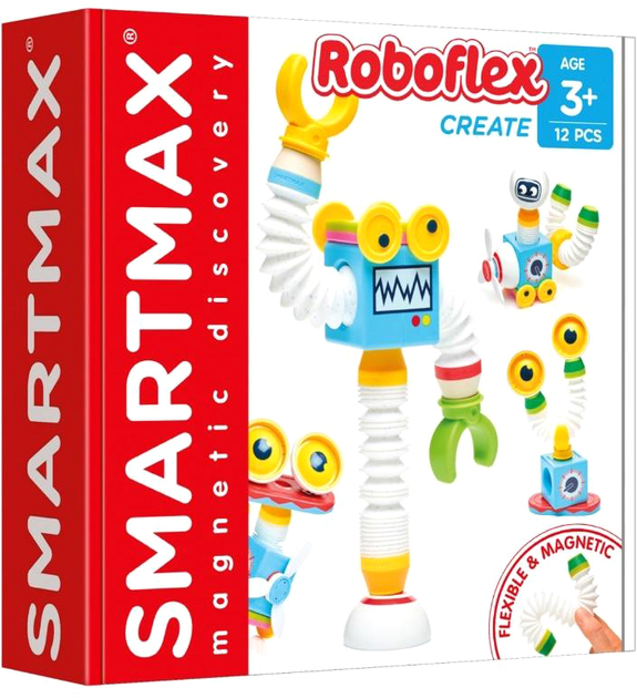 Klocki magnetyczne IUVI Games Smart Max Roboflex 12 elementów (5414301250555) - obraz 1