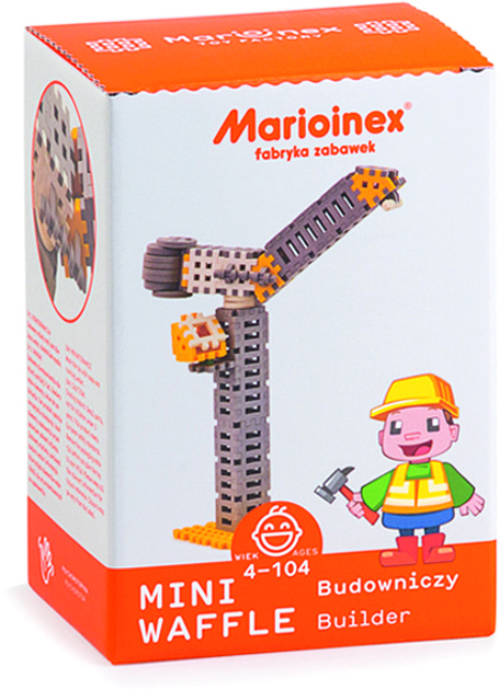 Klocki konstrukcyjne Marioinex Mini Waffle Budowniczy 59 elementów (5903033902585) - obraz 1