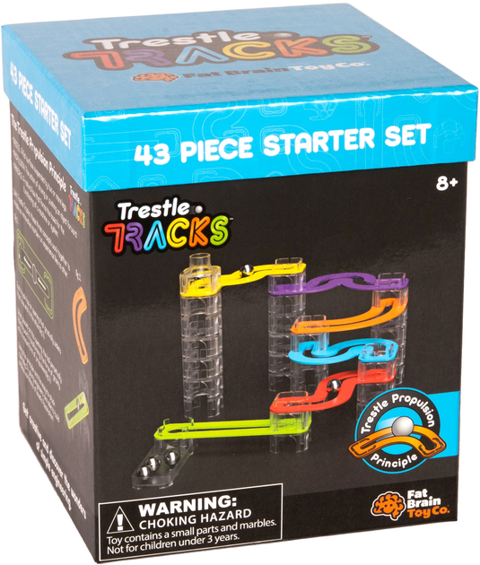 Klocki magnetyczne Fat Brain Toy Co Culodrome Trestle Tracks Starter Kit 43 elementy (0810074271080) - obraz 1