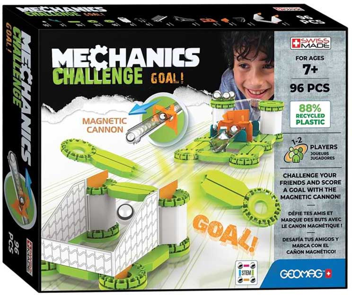 Конструктор магнітний Geomag Mechanics Challenge RE Goal 96 деталей (0871772007784) - зображення 1