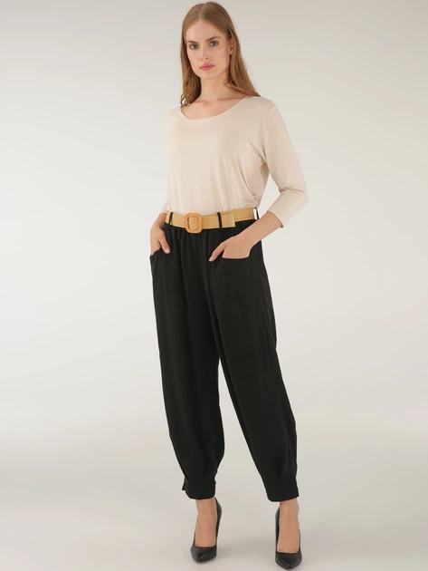 Spodnie damskie Unisono 114-2148LU M Czarne (5906140658321) - obraz 3