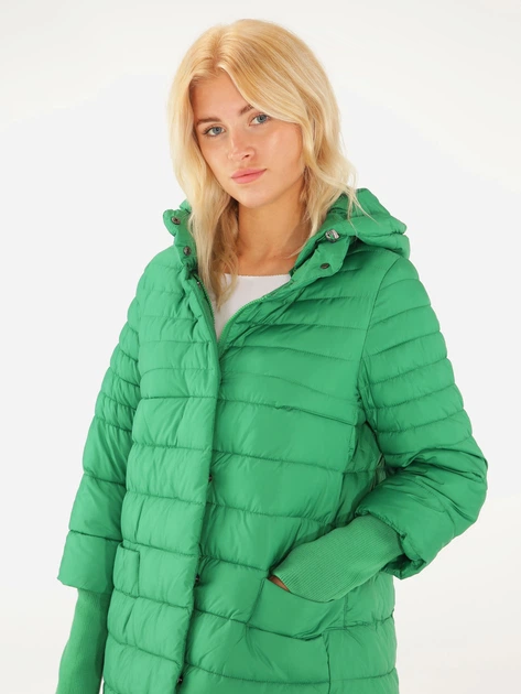 Kurtka przejściowa damska z kapturem pikowana Unisono 208-1828 L Zielona (5906140567425) - obraz 5
