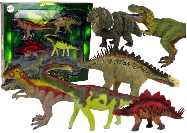 Zestaw figurek Leantoys Dinozaury 6 szt (5905214970505) - obraz 1