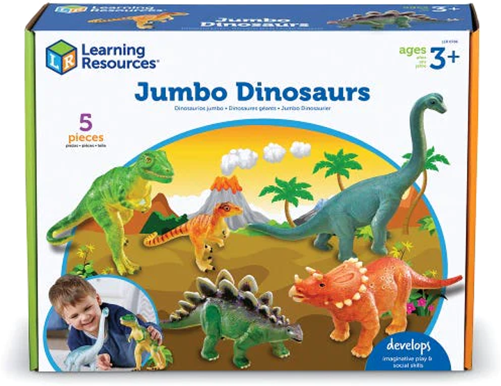 Zestaw figurek Learning Resources Duże dinozaury Ler0786 5 szt (0765023807868) - obraz 1