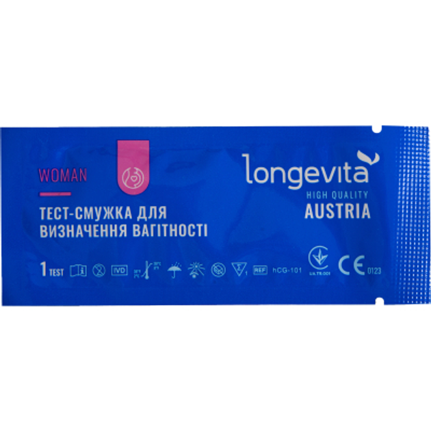 Тест на беременность Longevita Полоска 25 шт. (TS/25) - изображение 1