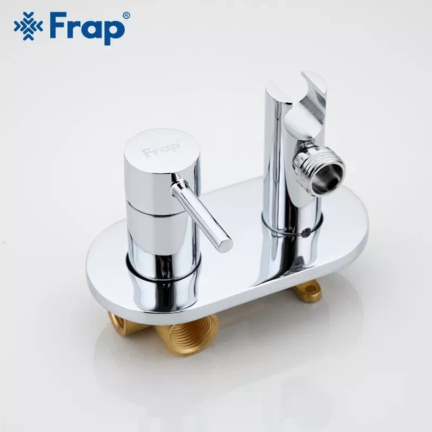 Гигиенический душ со смесителем скрытого монтажа Frap F7505, хром - изображение 3