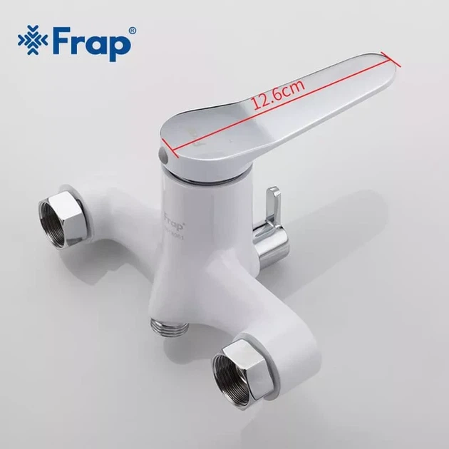 Змішувач для ванни Frap F2245, білий/хром - Фото 5 Змішувач для ванни Frap F2245, білий/хром - изображение 5