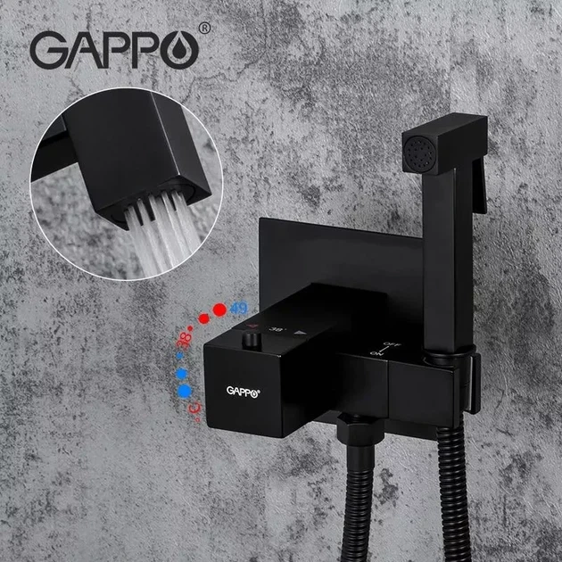 Гигиенический душ GAPPO G7207-60 черный с термостатом (1042577) - изображение 4