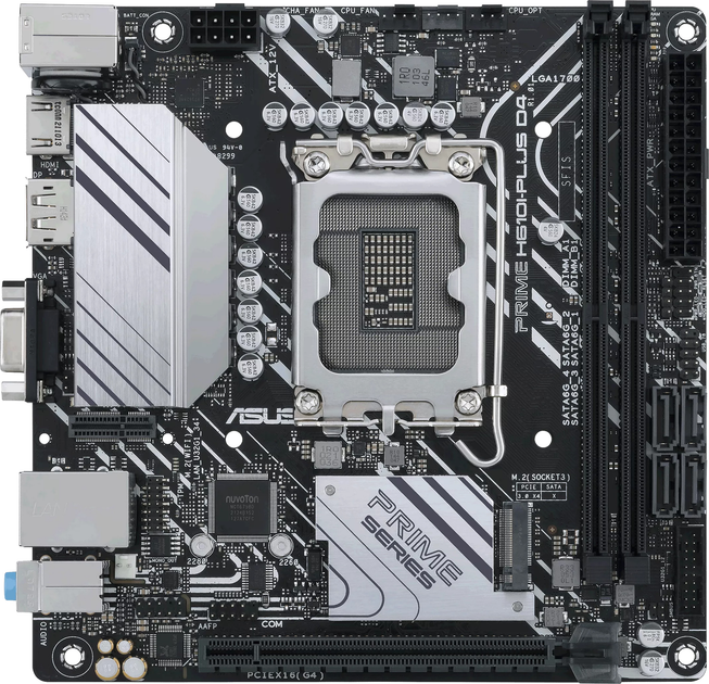 Материнская плата Asus PRIME H610I-PLUS D4 CSM (s1700, Intel H610, PCI-Ex16) - изображение 1