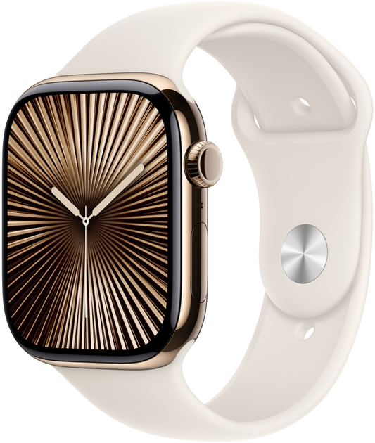 Ремінець Apple Sport Band для Apple Watch 44/45/46mm Starlight S/M (MXM63ZM/A) - зображення 2
