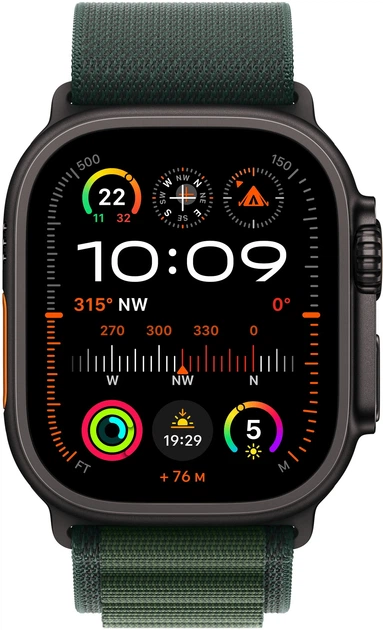 Ремінець Apple AlpineLoop Black Titanium Finish для Apple Watch 49mm Dark Green Medium (MYPR3) - зображення 3