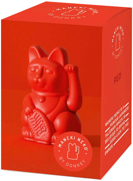 Figurka dekoracyjna Donkey Kot szczęścia Czerwony 9.8 cm (4260407136528) - obraz 1