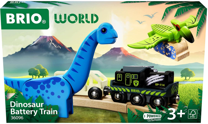 Ігровий набір Ravensburger Brio Dinosaur Поїзд з автоматичним рухом (7312350360967) - зображення 1