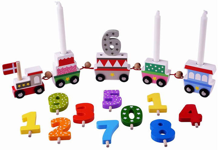 Zabawka edukacyjna Barbo Toys Drewniany pociąg urodzinowy 18 elementów (5704976060758) - obraz 3