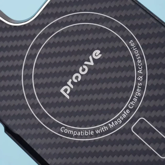 Чохол для iPhone 14 Pro| Proove Carbon Slim with Magnetic Ring black - зображення 7
