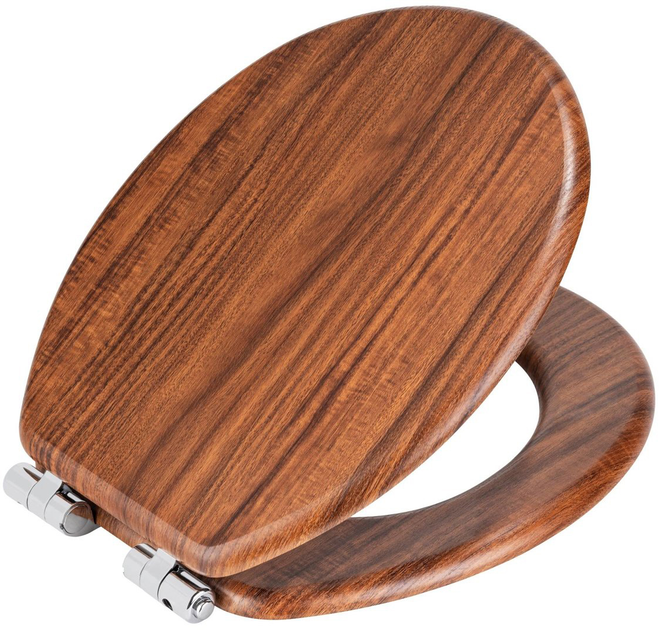 Сидіння для унітазу Wenko Chestnut MDF Fix-Clip Brown (4008838364543) - зображення 3